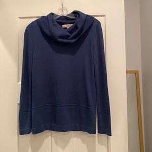 LOFT Cowl Neck Dark Blue Sweater
